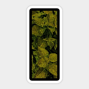 Green coleus leaves Sticker